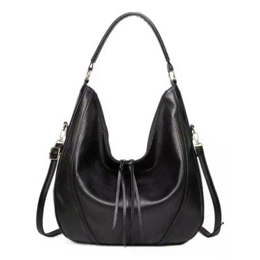 Imagem de Bolsa Feminina Grande Elegante Transversal Bolsa De Ombro - Alwy, Pret