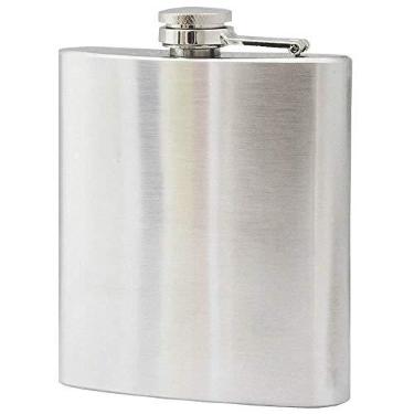 Imagem de Porta whisky de aço cantil 8 oz 236ml CBRN01446 - Commerce Brasil