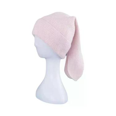 Imagem de Gorro Feminino De Inverno Com Orelhas De Coelho, Macio, Quente E Fofo,