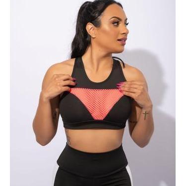 Imagem de Top Fitness Feminino Academia Treino Com Tela F7 NEW STYLE, Rosa, G