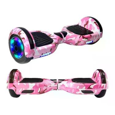 Imagem de Hoverboard Overboard Skate Elétrico Led Rosa Camuflado Nº31