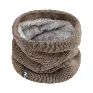 Imagem de Cachecol Feminino De Inverno Em Pelúcia E Lã, Aquecedor De Pescoço, Go