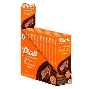 Imagem de CHOCOLATE DIET RECHEADO COM PAÇOCA DIATT CONTENDO 12 UNIDADES DE 25G CADA