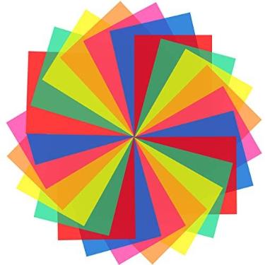 Imagem de 24 peças de sobreposições coloridas para leitura, folhas de leitura de dislexia (A6)