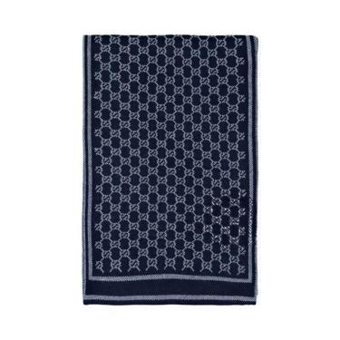 Imagem de Cachecol Masculino De Inverno Com Estampa Xadrez E Paisley, Imitação D