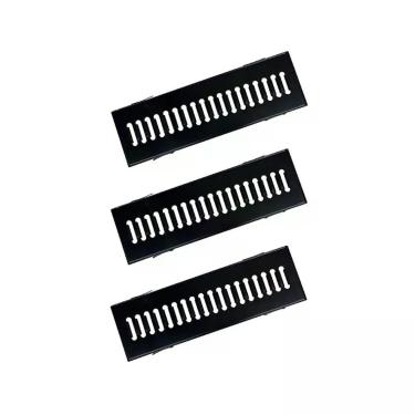 Imagem de Kit Ralo Grelha GEP002X3OM com Caixilho Aço Galvanizado Preto Ouro Minas 15X50CM