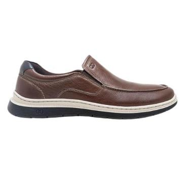 Imagem de Sapatênis Slip On De Couro Democrata Masculino Easy Leave Conhaque 245201-003-38
