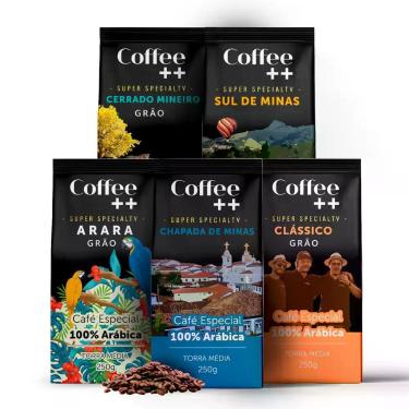 Imagem de Kit 5 Pacotes Café Especial em Grãos Coffee Mais Variedades Clássico 5