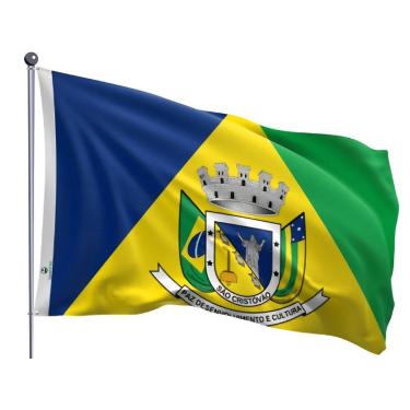 Imagem de Bandeira do Município de São Cristóvão Uma Face Estampada Tamanho 70x1