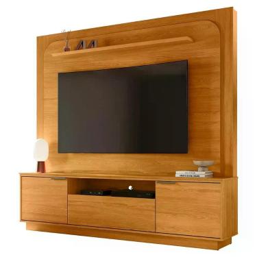 Imagem de Painel Home Theater Nilo Para Tv 75 Pol 2 Portas 200 Cm Cinamomo Madetec Cinamomo