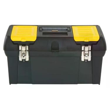 Imagem de Caixa de Ferramentas 19-013 com Compartimentos Funcionais e Estrutura Reforçada Preto e Amarelo Stanley 100KG 19"