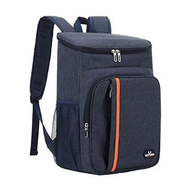 Imagem de Bolsa térmica Maxten à prova de vazamento, impermeável, leve, para piqueniques, praia, churrascos, acampamento e atividades ao ar livre (azul escuro)