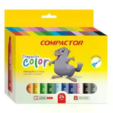 Imagem de Canetinha Hidrográfica Color New 16541 24 Cores - Compactor