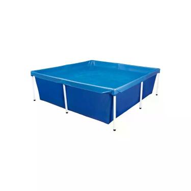 Imagem de Piscina Estrutural Quadrada 2000 Litros 1,87X1,87X0,58m PVC Azul 1004