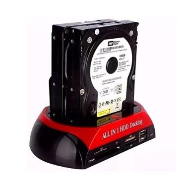 Imagem de Case Hd Externo Estação Portátil Dock Station Multifuncional PC Notebook HD Sata E Ide 3,5 2,5 USB 2.0 3.0 Para Backup E Clonagem De Disco Rígido E Leitor De Cartões PREMIUM ONYK