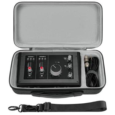 Imagem de Geekria Capa de transporte de interface de áudio, bolsa de viagem rígida compatível com Solid State Logic SSL 2 MKII/SSL 2 Plus MKII (cinza escuro)