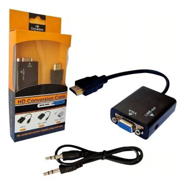 Imagem de Adaptador Conversor De Video Hdmi-macho X Vga-femea HdmiVga00 - HD Con