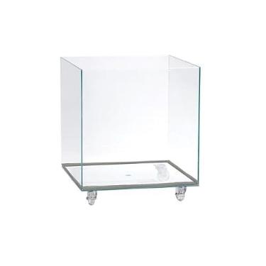 Imagem de Vaso Cachepot De Vidro Com Rodinhas Tamanho 40x40x40 (06mm)