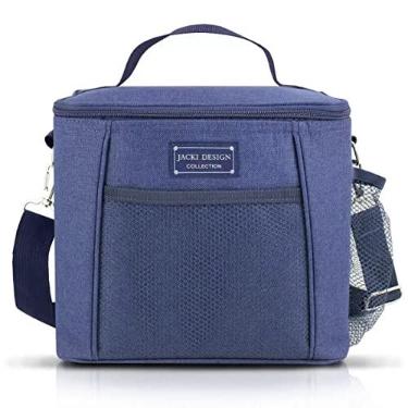 Imagem de Kit Bolsa T�rmica Marmita Grande e Porta Talher Pr�tico Dia a Dia Jacki Design (Preto)