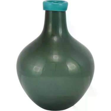 Imagem de Cyan Garrafa Decorativo 29X20X20Cm Vidro Verde