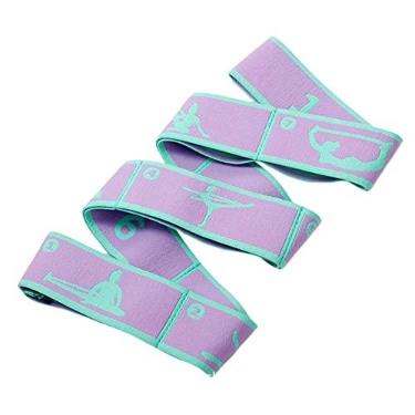 Imagem de Vaveren Faixa de resistência Treinamento de ligamentos Auxiliar de alongamento Cinta de estiramento Faixa elástica para exercícios, dança, Roxo