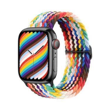 Imagem de Pulseira De Elástico Trançado Solo Loop Para Apple Watch De 45mm 44mm 