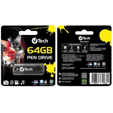 Imagem de Pen Drive 64gb U-tech 5 Anos De Garantia Compatível Pc E Mac