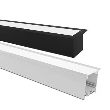 Imagem de Perfil De Embutir Taschibra Para Fita De Led Spire 50 Branco Com 1,5 Metros
