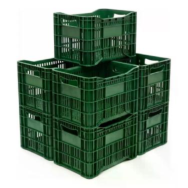 Imagem de Kit 10 Caixas Hortifruti 60l Vazada Multiuso Mercado Feira - Lar Plast