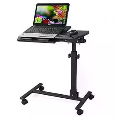 Imagem de Mesa para Notebook Suporte de Luxo com Ajuste de Altura e Inclinação Ergonômica Preto Yeet 54.5CM 15KG