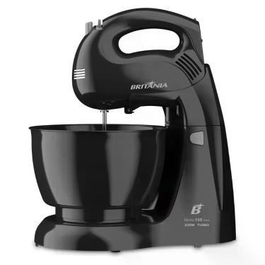 Imagem de Batedeira Convencional Britânia Pérola 550 4,3L 500W 4 Velocidades Turbo Preto 110V