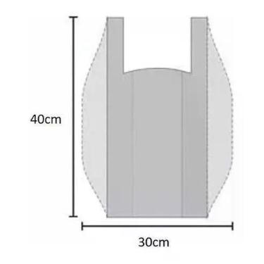 Imagem de Sacolas Plasticas Branca Reciclada Reforçada Kit 10 Kg 40x50 - Higipac