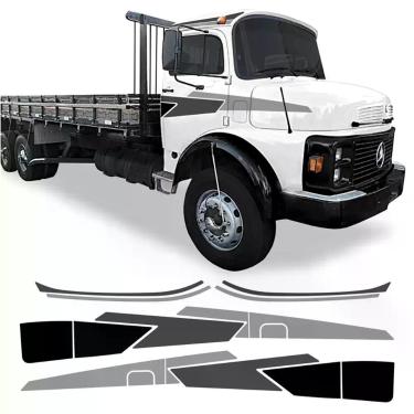 Imagem de Adesivo Faixa Lateral Mercedes Mb 1113 1313 1513 Preto Cor Preto