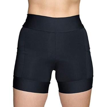 Imagem de Bermuda de Compressão para Corrida Hupi Run Feminina Curta, Cor: Preto, Tamanho: M