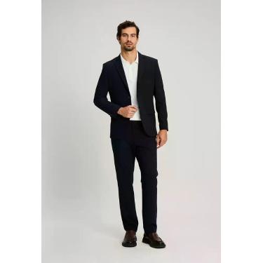 Imagem de Costume docthos slim em bambu texturizado com pesponto frontal, 029 az