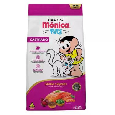 Imagem de Ração Gatos Super Premium Turma Da Mônica Castrado Sal e Vegetais 2,5K