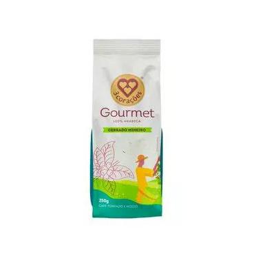 Imagem de Café Torrado e Moído Cerrado Mineiro Gourmet 3 Corações Pacote 250g