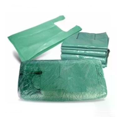 Imagem de Sacola Reciclada Verde 30 cm X 40 cm Pacote C 1450 Und para Transporte de Mercadorias Higipack