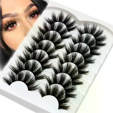 Imagem de Cílios postiços Veleasha Wispy Faux Mink Lashes, pacote com 7 pares