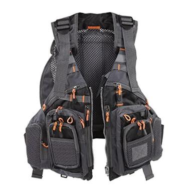 Imagem de Colete de pesca com mosca para homens e mulheres, colete ajustável de secagem rápida com vários bolsos com malha respirável, leve, multiuso, equipamento de pesca com mosca, acessórios para pesca ao ar