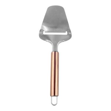 Imagem de Cortador Plaina Queijo Espatula Fatiador Aço Inox Rose Gold - Clink
