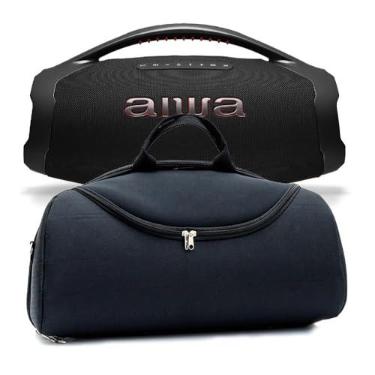 Imagem de Case Bolsa Compatível com Aiwa Boombox Plus e Boombox 1 2 3 | Capa Protetora Impermeável com Alça, Bolso e Proteção Anti Impacto