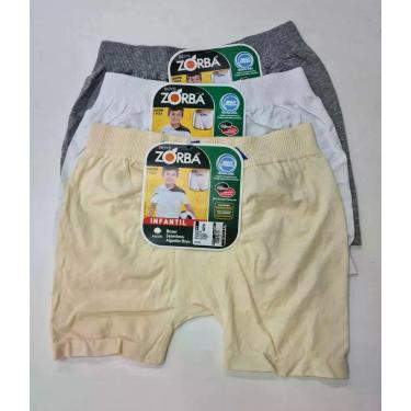 Imagem de 3 Cuecas Boxer Infantil Algodão Zorba 678. Tamanho P(3 a 5 anos).