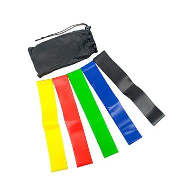 Imagem de Kit De Faixas Elásticas Mini-bands Treino Pilates 5 Intensid