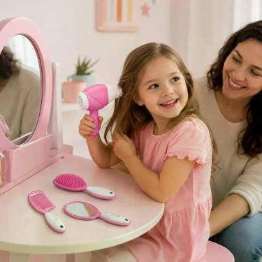 Imagem de Kit Pente Secador Menina Salao Beleza Acessorio Brinquedo - Usual Brin