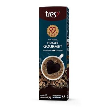 Imagem de 3 Corações Cápsula Café Filtrado Gourmet TRES - 10 unid