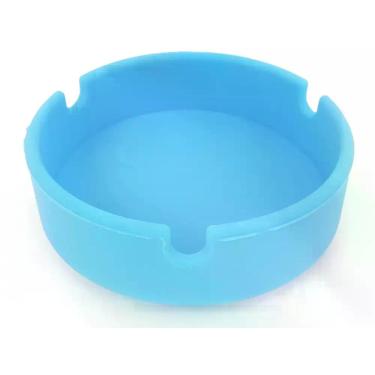 Imagem de Cinzeiro De Silicone Redondo Resistente Lavável Não Queima e Não Quebr