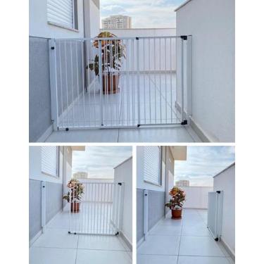Imagem de Portão de Segurança para Criança e Pet Altura 80cm x Largura 70 a 125c