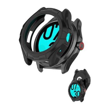 Imagem de Capa para Ticwatch Pro 5 Enduro, NOUKAJU Smartwatch Capa TPU, fácil de instalar, à prova de quedas, macia, capa protetora para smartwatch Ticwatch Pro 5 Enduro (preto)