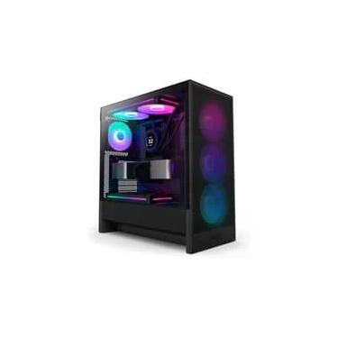 Imagem de Gabinete NZXT H5 Flow, Quadro Único RGB, até 360mm, Mid-Tower, ATX, Lateral em Vidro, Preto - CC-H52FB-R1